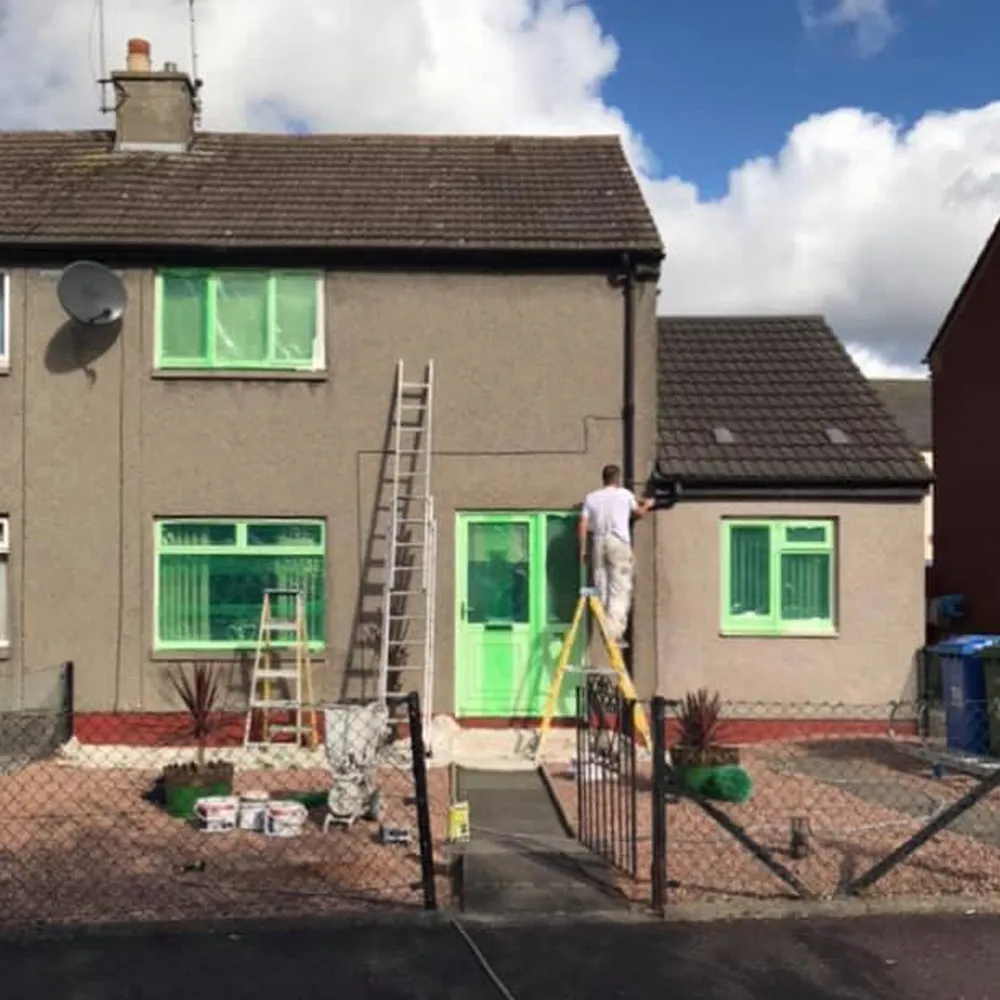 House exterior before professional painting work