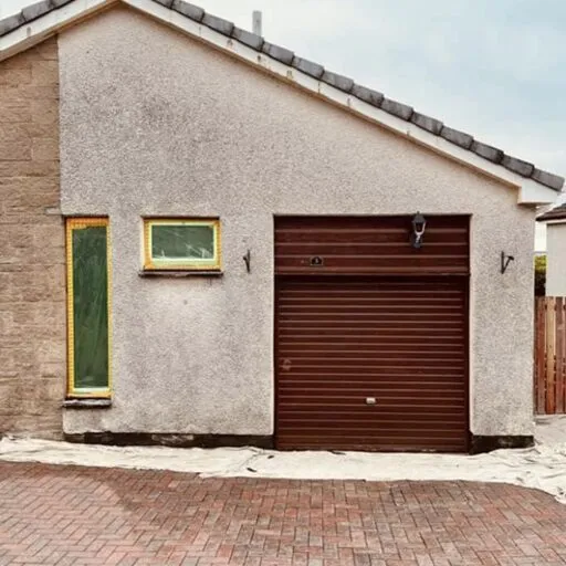 Side of the house and garage before painting